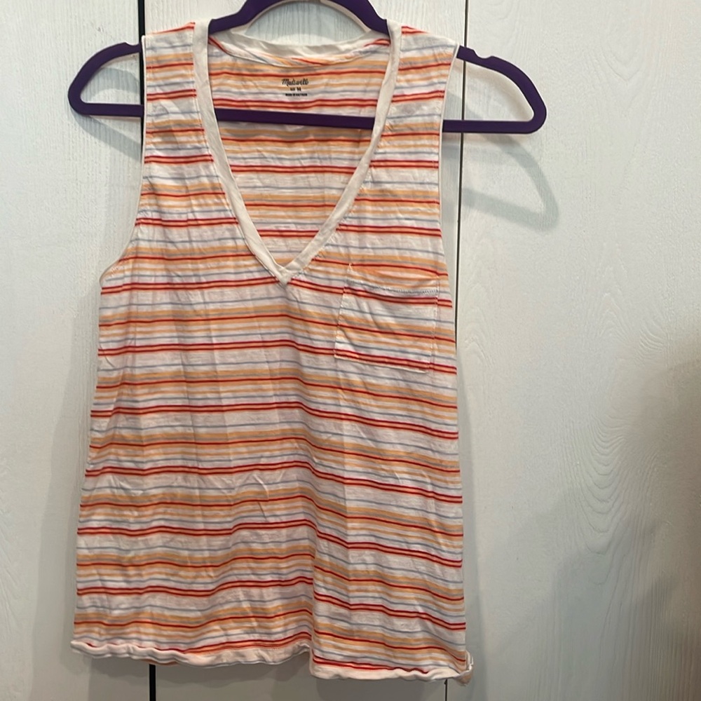 Madewell v neck tank womens size M